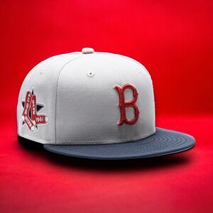 7 1/4 - Boston Red Sox Fitted Hat - Kennedy Stone Navy Ripstop STYLL Mens Unisex
